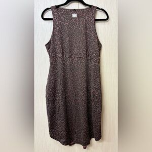 Prana Brown & Pink Speckled Sleeveless Activewear Dress Size Large L Athleisure